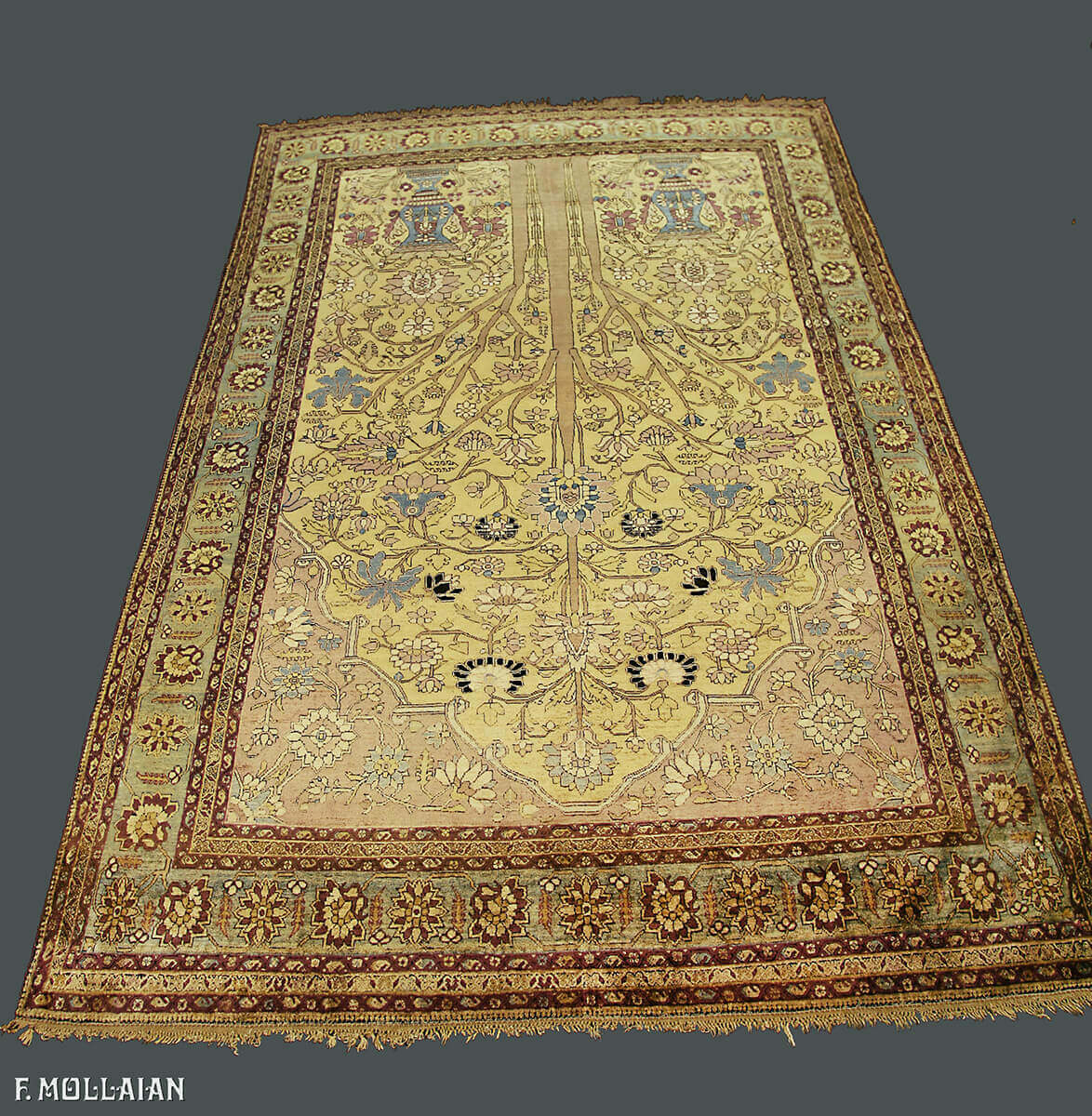 Teppich Persischer Antiker Farahan Seide n°:68957261